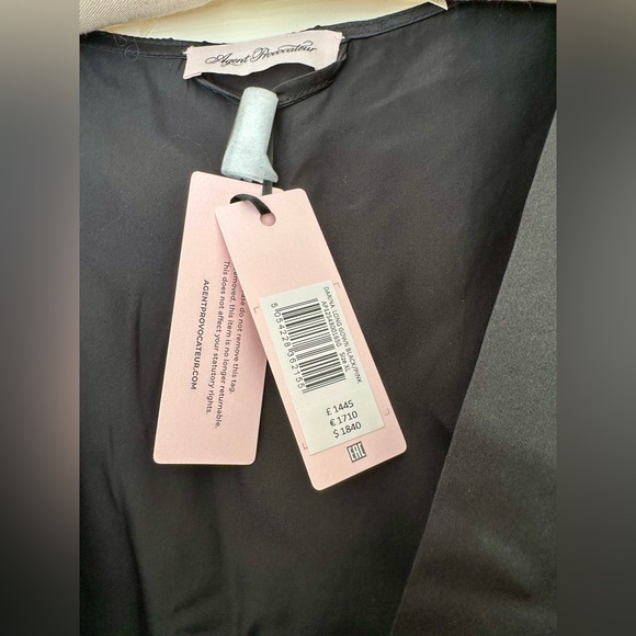 NWT Agent Provocateur 100% Silk Darina Dressing Gown Black Robe Luxury Lingerie - Picture 10 of 17